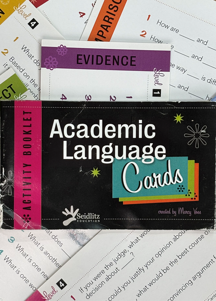 Academic Language Cards with Booklet - ENGLISH